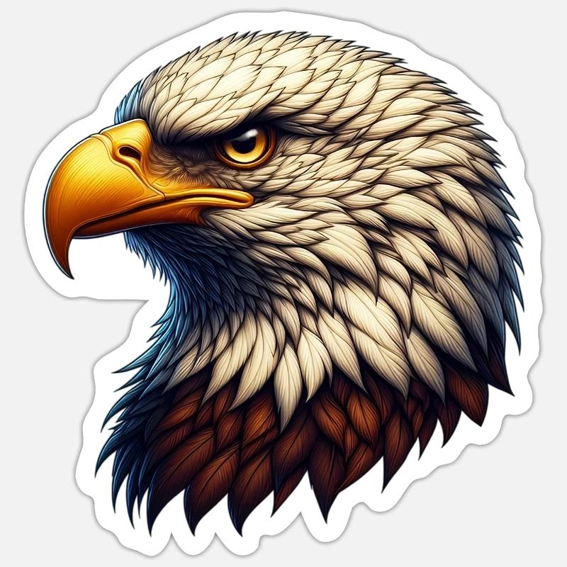 Eagle - Sticker size S (10 x 10 cm) - white matte