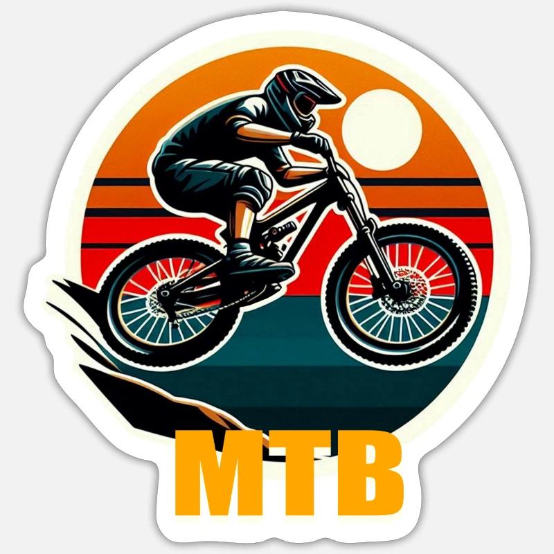 Vélo VTT - Sticker taille S (10 x 10 cm) - blanc mat
