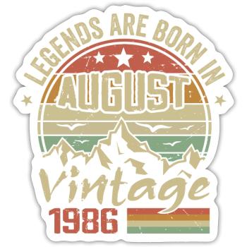 August 1986 Anniversary 1986 - Legends August 1986 - Sticker size S (10 x 10 cm) - white matte - Front