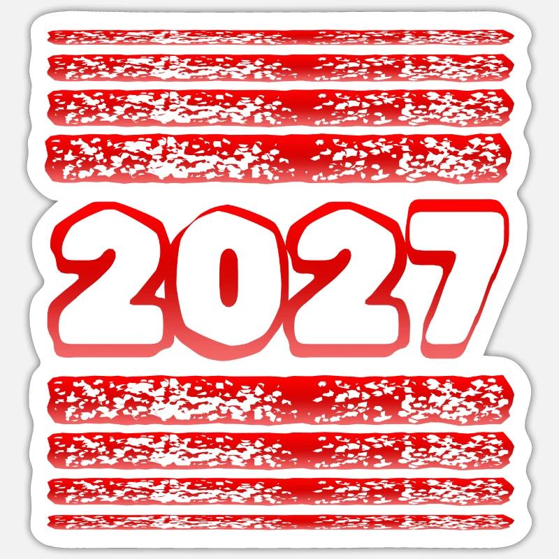 2027 - Sticker size S (10 x 10 cm) - white matte
