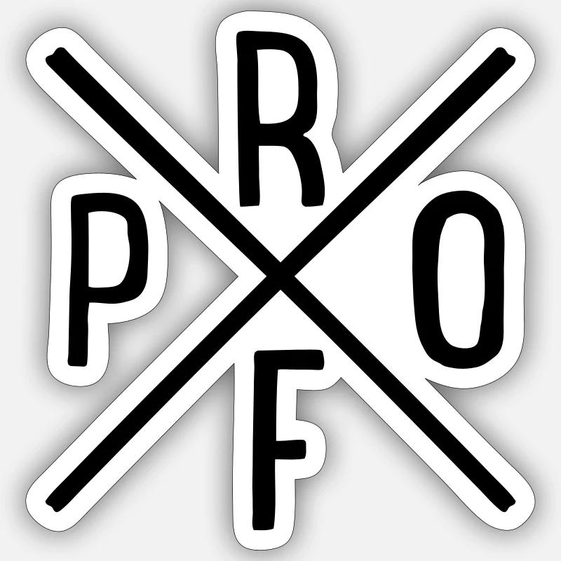 Prof - Sticker Größe S (10 x 10 cm) - Mattweiß