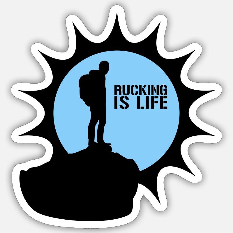 Rucking - Sticker size S (10 x 10 cm) - white matte