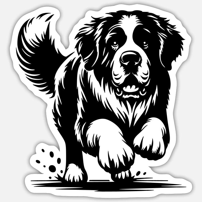 Bernhardiner Sticker Größe S (10 x 10 cm)