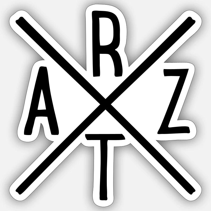 Arzt - Sticker Größe S (10 x 10 cm) - Mattweiß