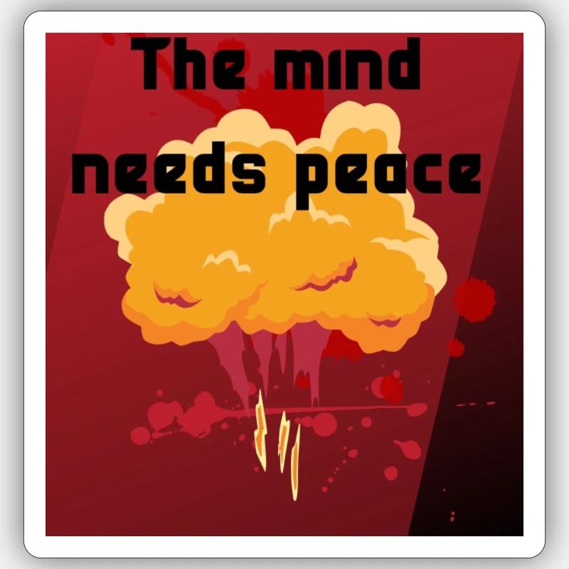 Peace - Sticker Größe S (10 x 10 cm) - Mattweiß