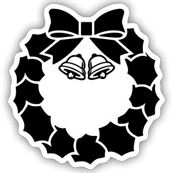 Wreath Bells 001 - Sticker size S (10 x 10 cm) - white matte - Front