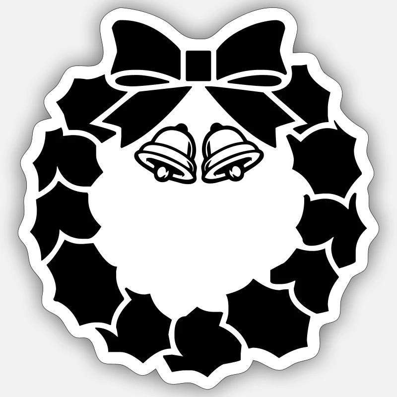 Cloches de couronne 001 - Sticker taille S (10 x 10 cm) - blanc mat