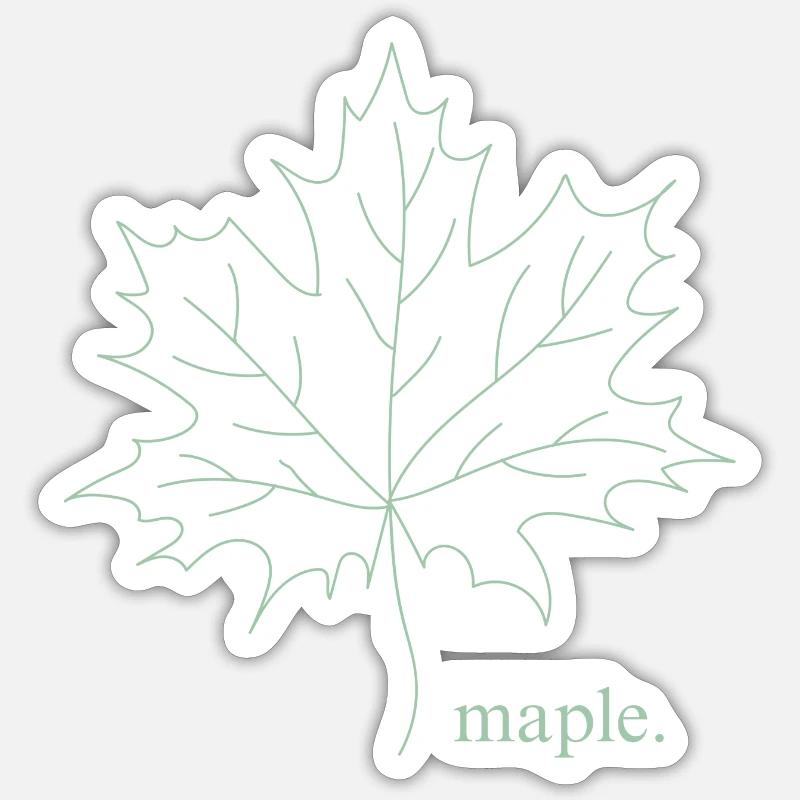 Maple. - Sticker size S (10 x 10 cm) - white matte