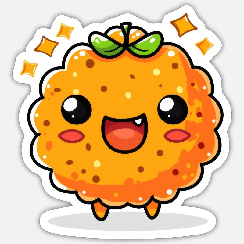 Funny Cheese Ball Comic - Sticker size S (10 x 10 cm) - white matte