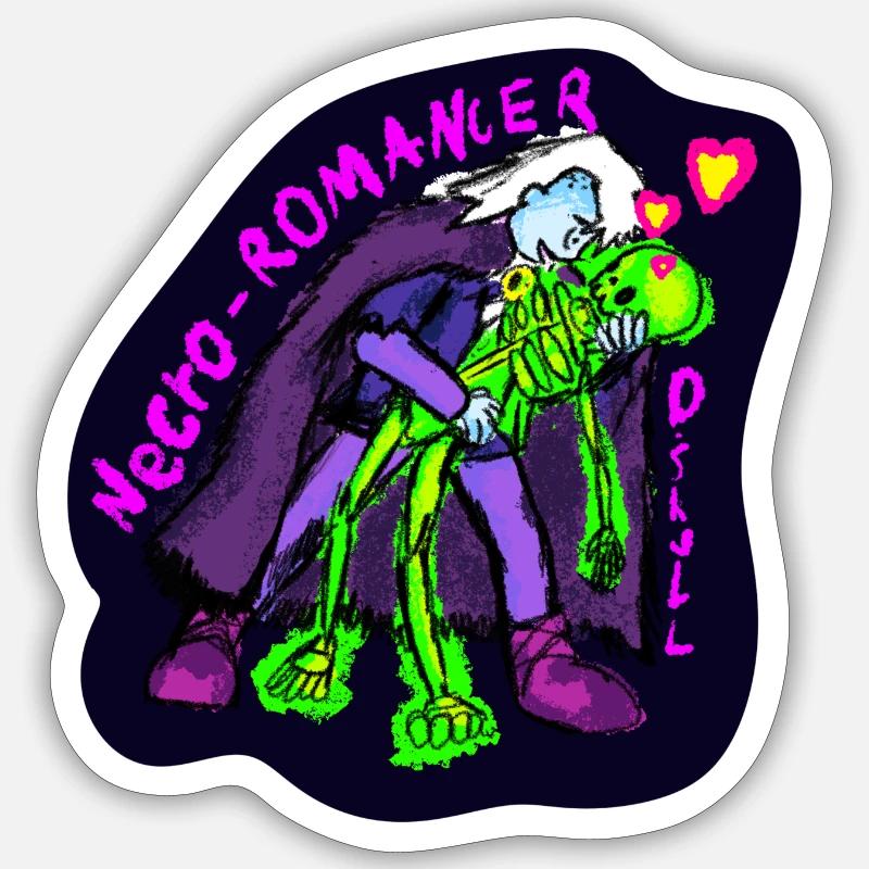 Necro-romancer - Sticker Größe S (10 x 10 cm) - Mattweiß