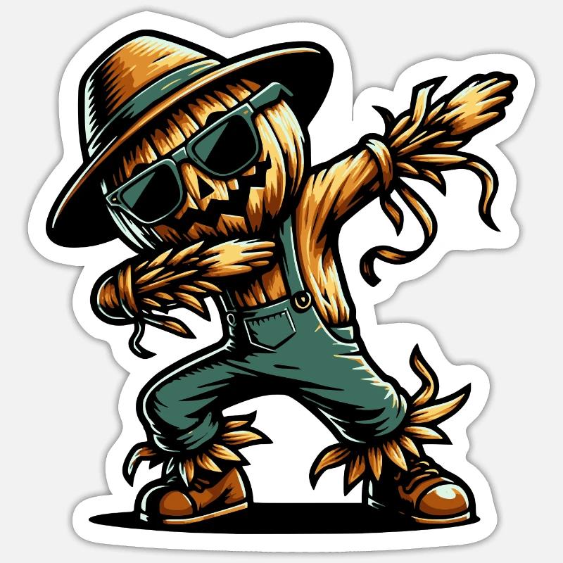 Dabbing Vogelscheuche Sticker Größe S (10 x 10 cm)