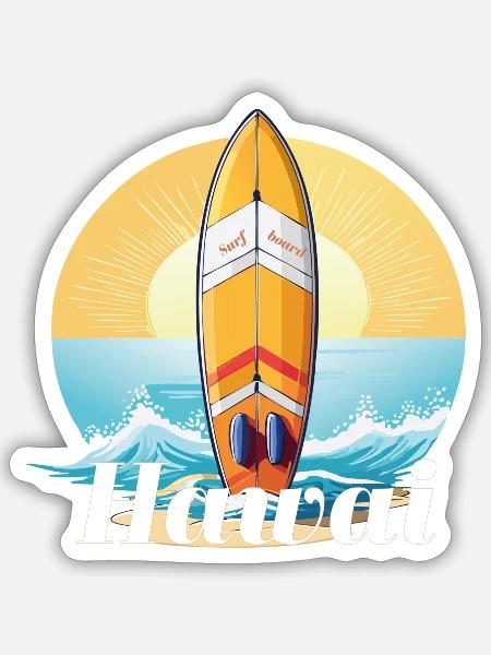 Hawaii - Sticker Größe S (10 x 10 cm) - Mattweiß