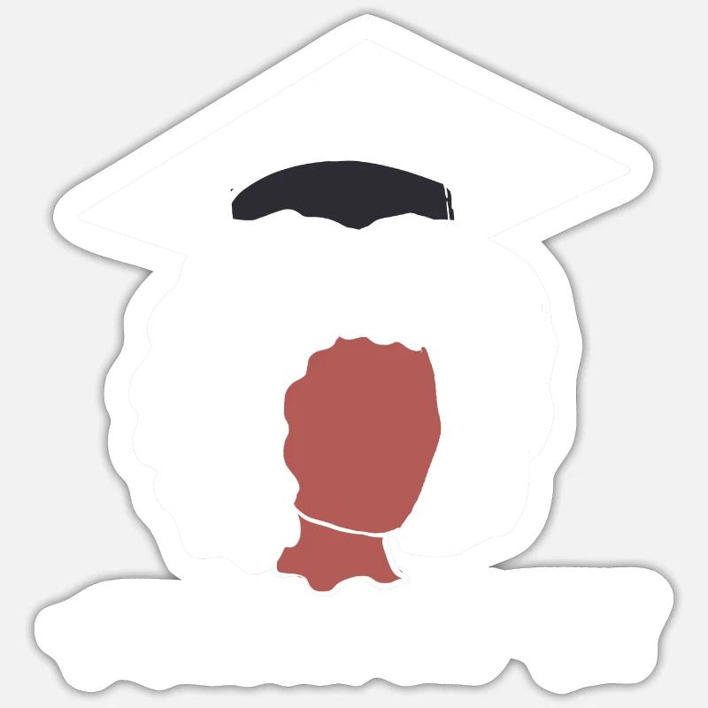 Master Studium Abschlussfeier Sticker Größe S (10 x 10 cm)