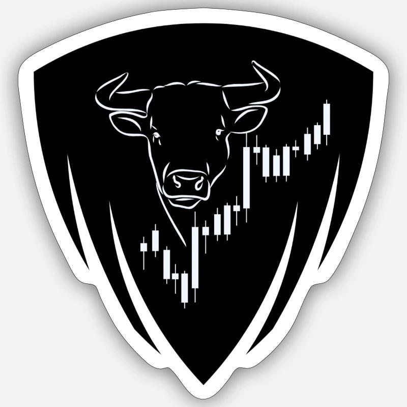 Logo du commerçant | Le trading, c’est mon truc | Vendre à prix élevé Sticker taille S (10 x 10 cm)