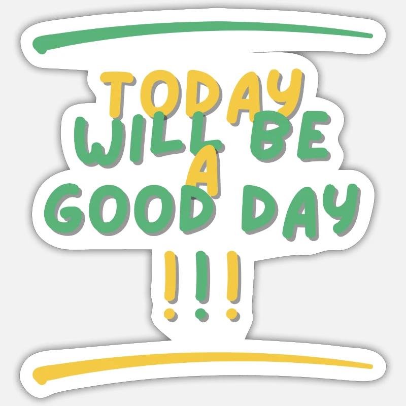 Today - Sticker Größe S (10 x 10 cm) - Mattweiß