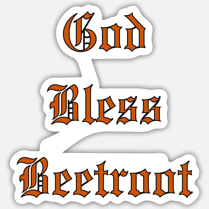 GodBlessBeetroot - Sticker size S (10 x 10 cm) - white matte