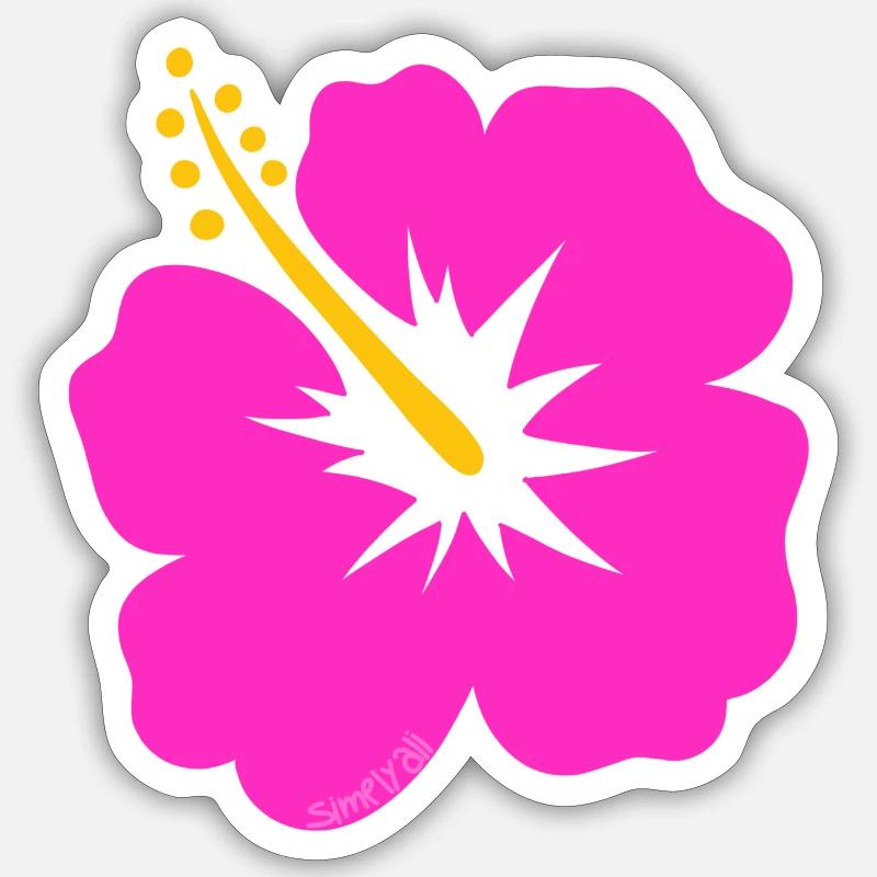 Fleur d’hibiscus Sticker taille S (10 x 10 cm)
