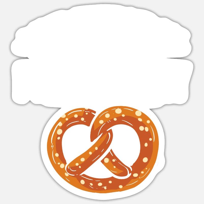 pretzel - Sticker size S (10 x 10 cm) - white matte