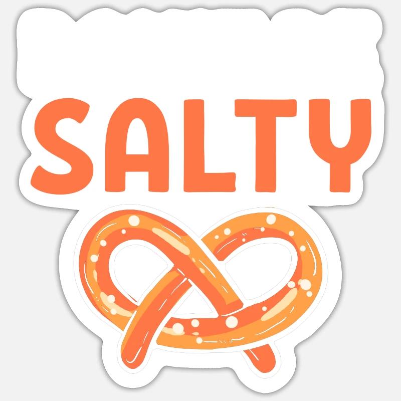 Brezel - Sticker Größe S (10 x 10 cm) - Mattweiß