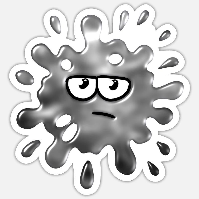 Neutral schleimig Sticker Größe S (10 x 10 cm)