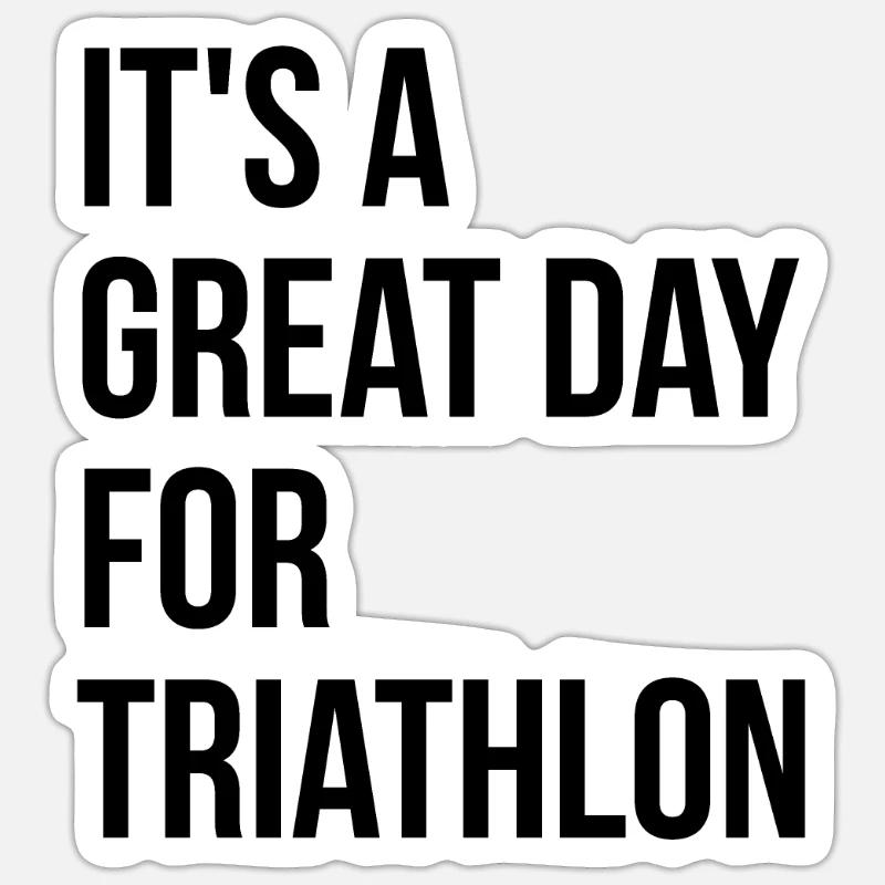 Triathlon - Sticker Größe S (10 x 10 cm) - Mattweiß