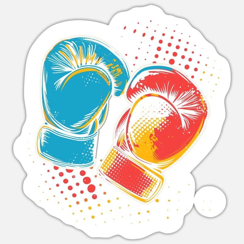 Gants de boxe Graphic - Sticker taille S (10 x 10 cm) - blanc mat
