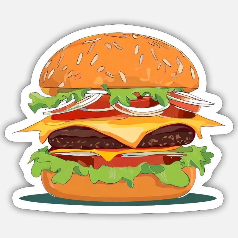 Hamburger Sticker taille S (10 x 10 cm)