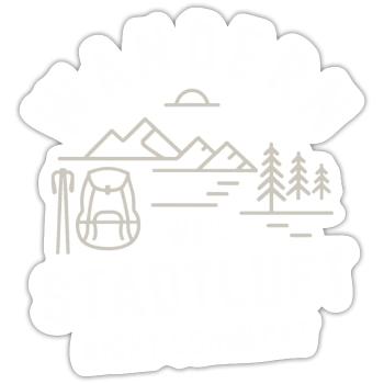 Wandern, Weil Stadtluft Nicht Schmeckt - Sticker Größe S (10 x 10 cm) - Mattweiß - Vorne