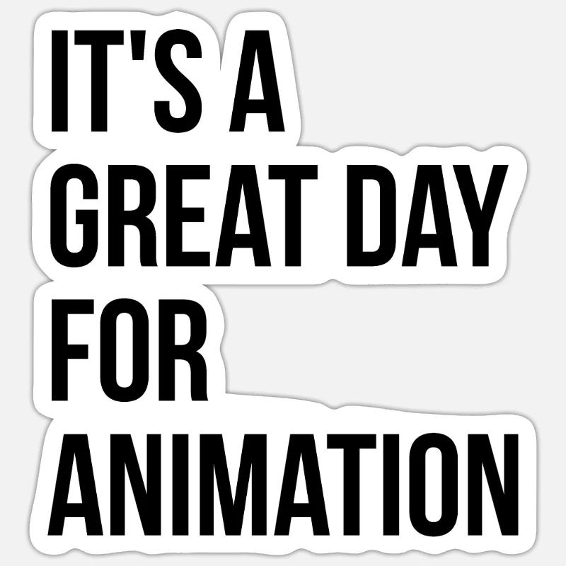 animation - Sticker taille S (10 x 10 cm) - blanc mat