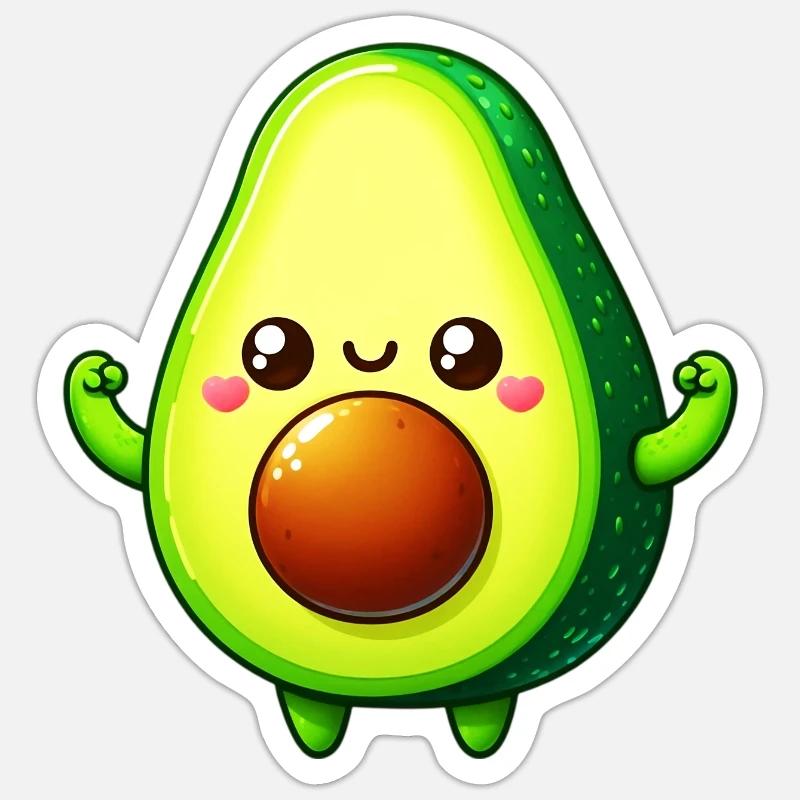 Avocat - Sticker taille S (10 x 10 cm) - blanc mat