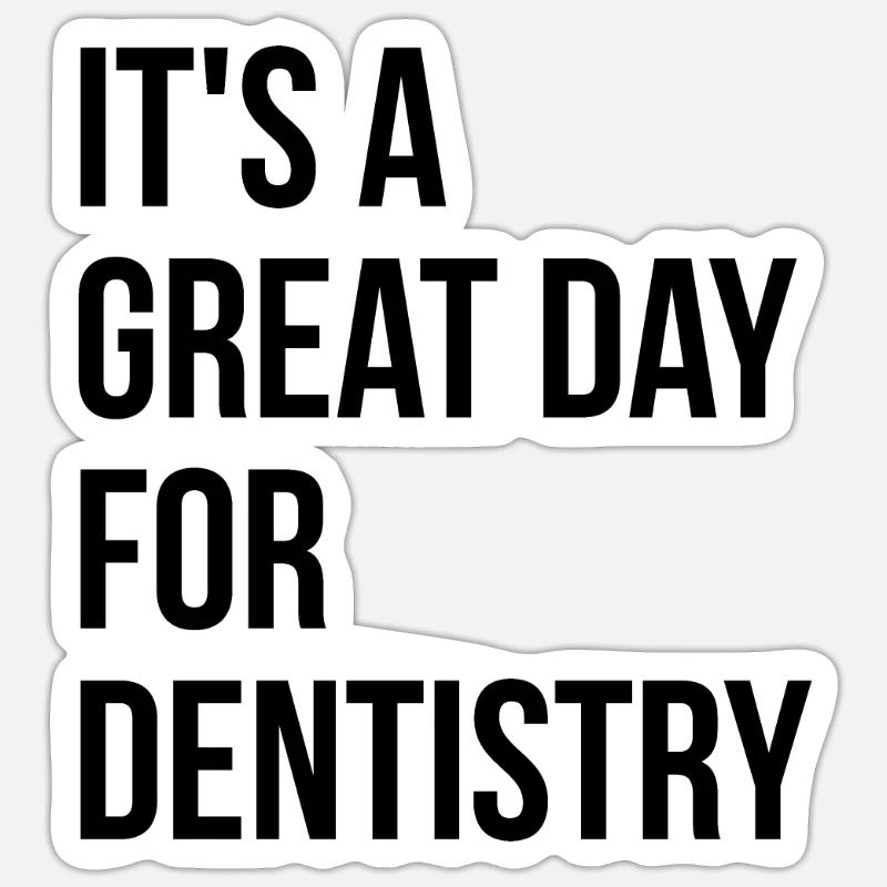 Dentist - Sticker size S (10 x 10 cm) - white matte
