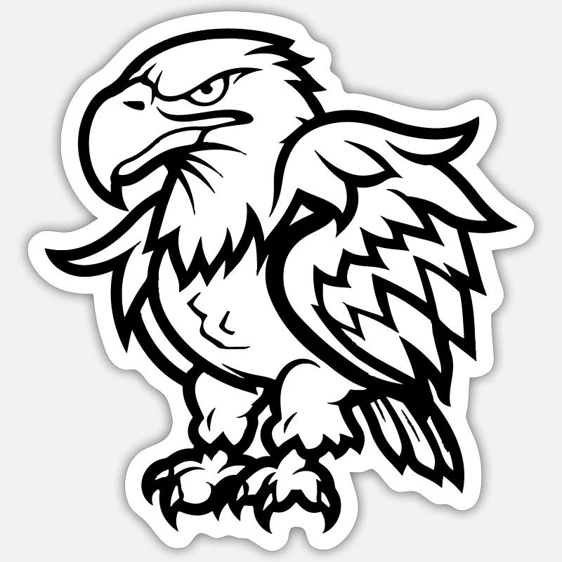 eagle - Sticker size S (10 x 10 cm) - white matte
