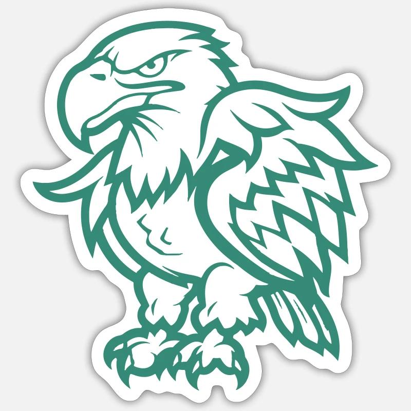 adler - Sticker Größe S (10 x 10 cm) - Mattweiß