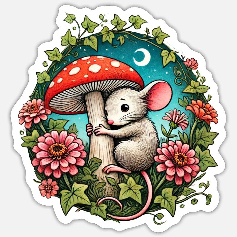 Maus Sticker Größe S (10 x 10 cm)