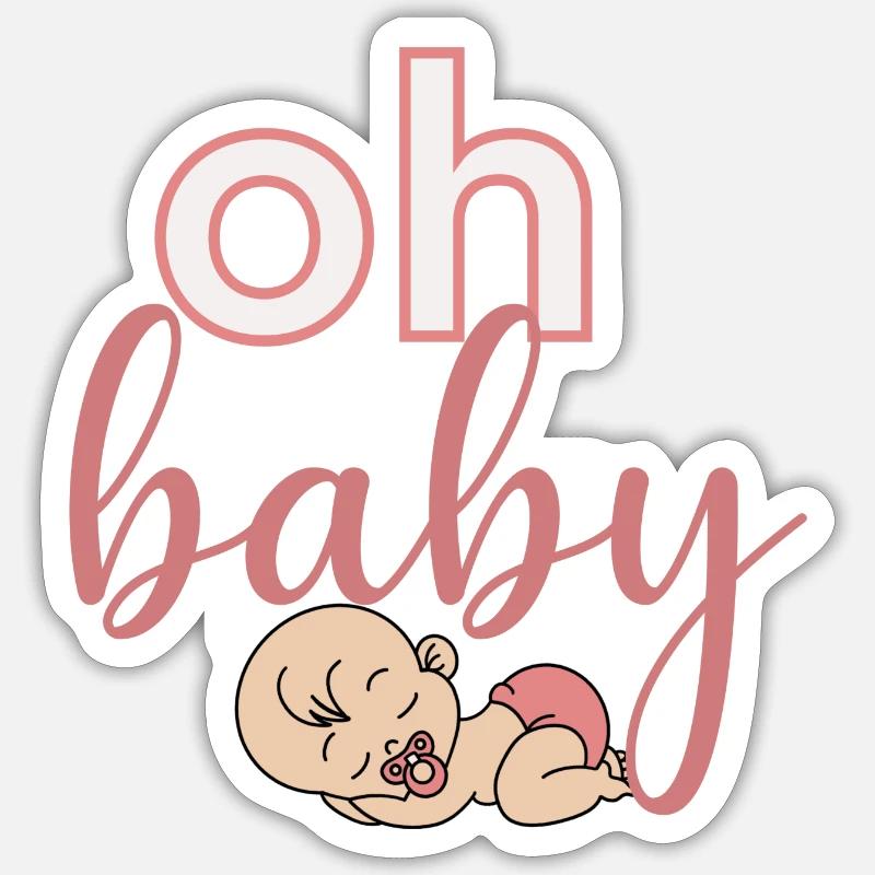 Oh bébé Sticker taille S (10 x 10 cm)
