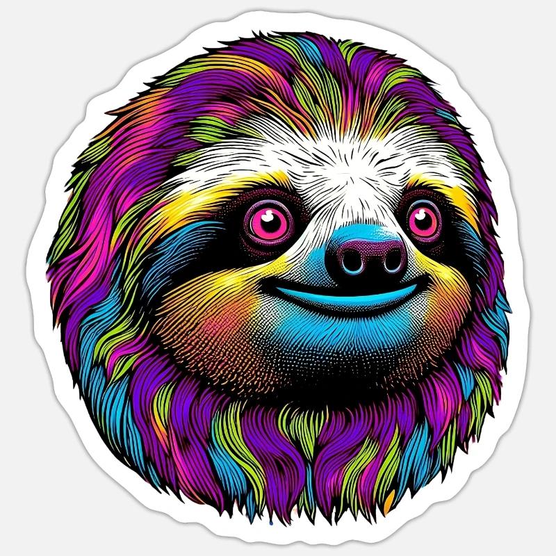 Sloth - Sticker size S (10 x 10 cm) - white matte