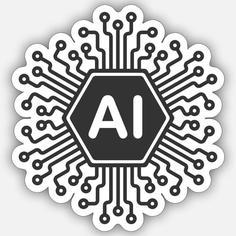 AI MICROCHIP CPU Sticker size S (10 x 10 cm)