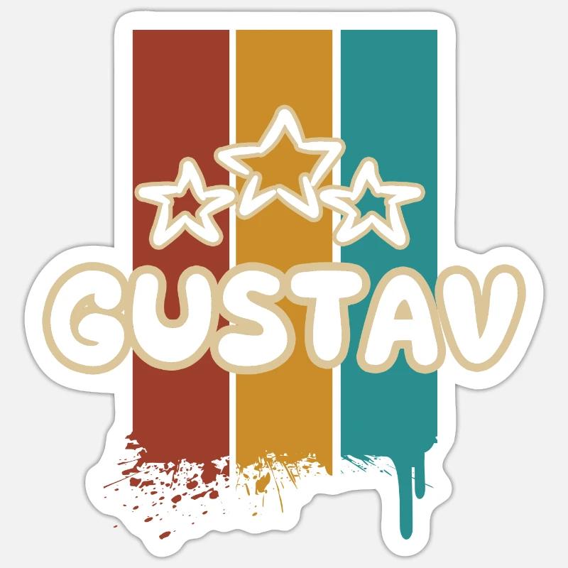 Gustav as Gustav Sticker size S (10 x 10 cm)