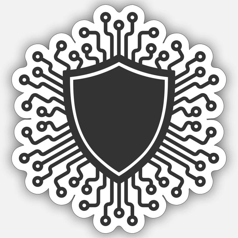 CYBER SECURITY SHIELD Sticker size S (10 x 10 cm)