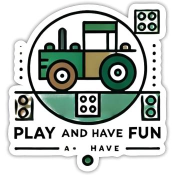 Les garçons veulent jouer - Sticker taille S (10 x 10 cm) - blanc mat - Devant