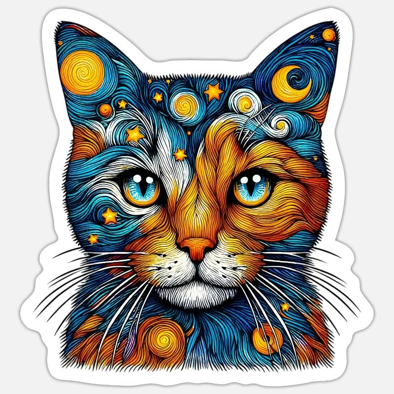 Katze Sticker Größe S (10 x 10 cm)