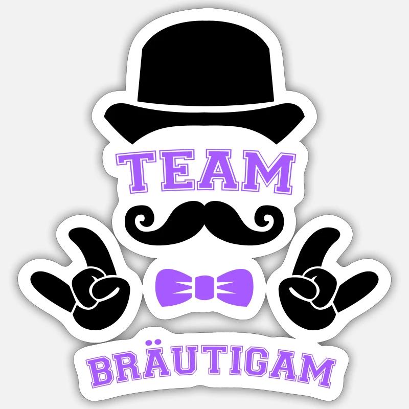 Équipe Groom - Sticker taille S (10 x 10 cm) - blanc mat