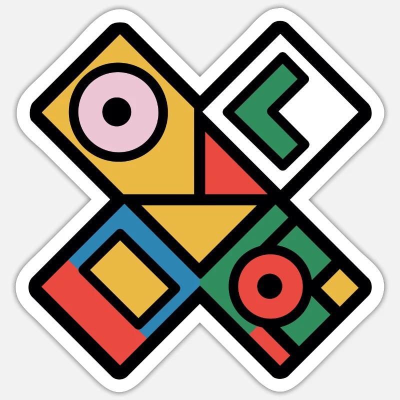 X - Sticker Größe S (10 x 10 cm) - Mattweiß