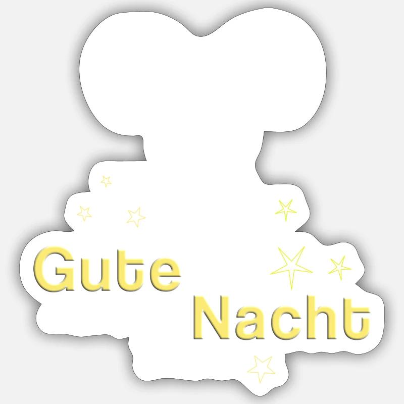 Sheep ram good night Sticker size S (10 x 10 cm)