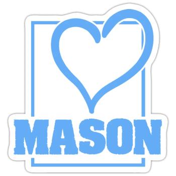 Geschenk für Mason - Sticker Größe S (10 x 10 cm) - Mattweiß - Vorne