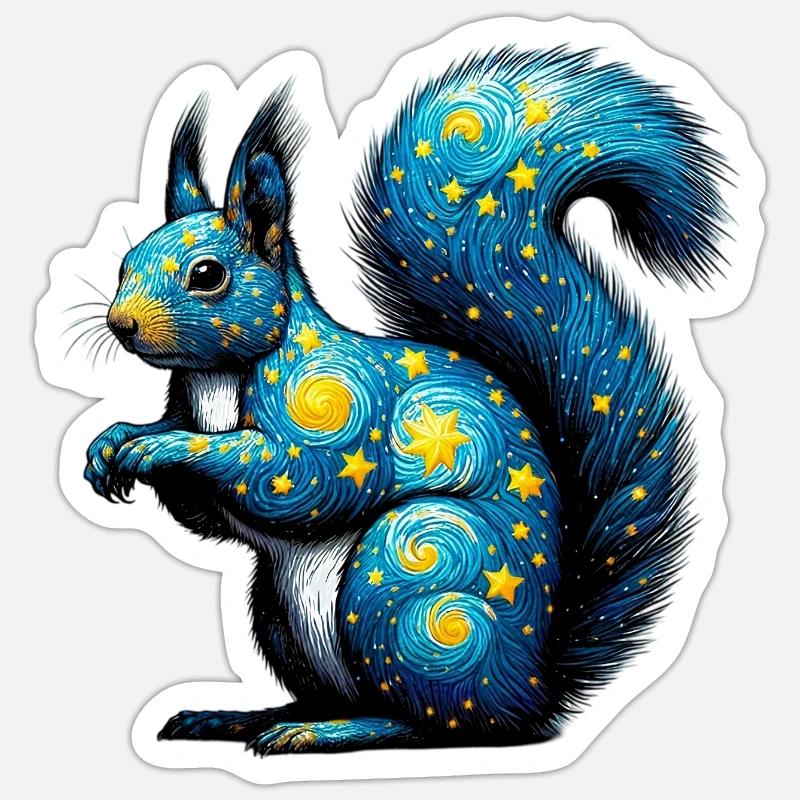 Squirrel - Sticker size S (10 x 10 cm) - white matte