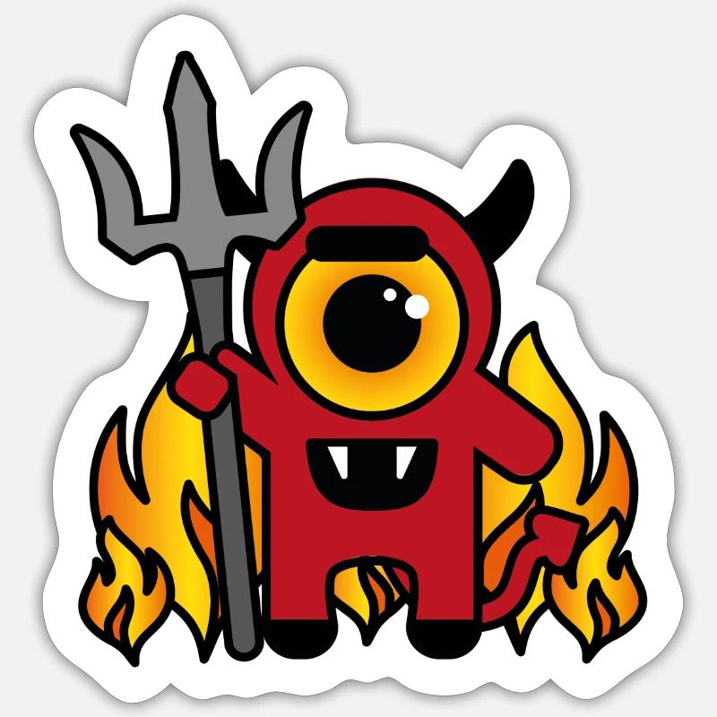 Happy Halloween: Devil Sticker size S (10 x 10 cm)