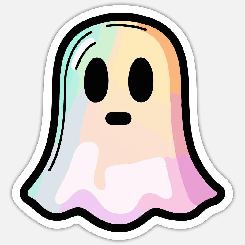 Geist Halloween Comic Süß Sticker Größe S (10 x 10 cm)