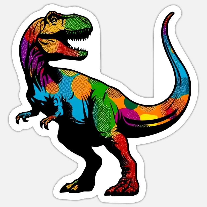Dinosaur - Sticker size S (10 x 10 cm) - white matte