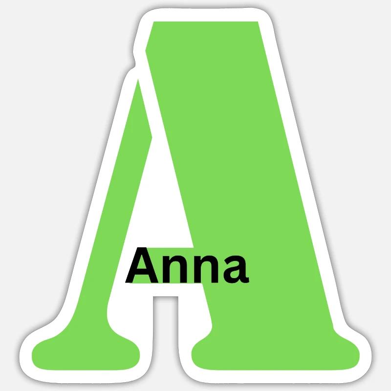 A - Anna Sticker Größe S (10 x 10 cm)